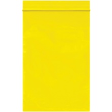 4 x 6" - 2 Mil Yellow Reclosable Poly Bags image