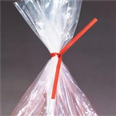 4" x 3/16" Red Paper Twist Ties (500/bag) image