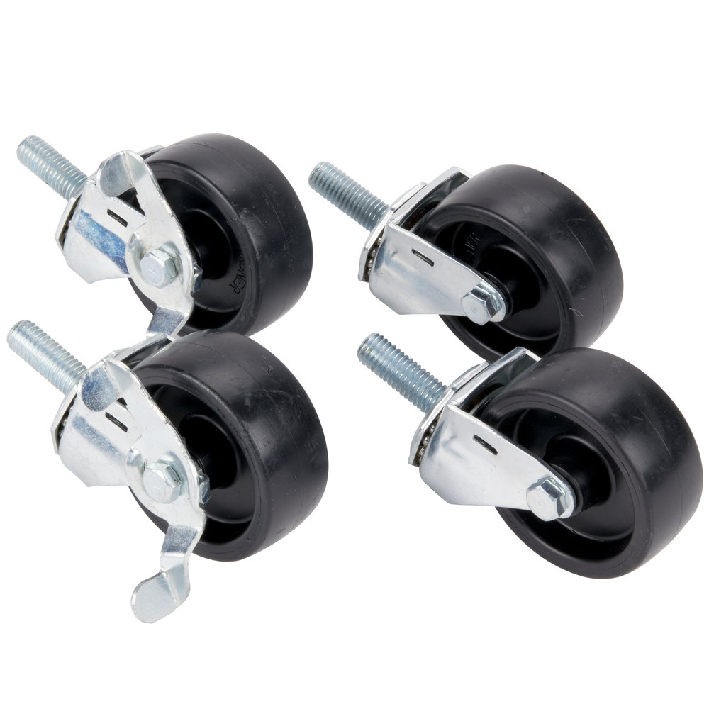 Set of 3" Casters (4) weight capacity 500lbs image