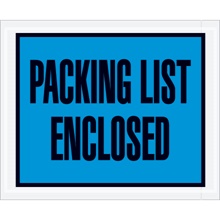 4 1/2 x 5 1/2" Blue "Packing List Enclosed" Envelopes image