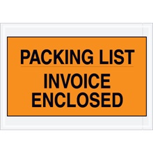 7 x 10" Orange "Packing List/Invoice Enclosed" Envelopes image