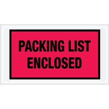 5 1/2 x 10" Red "Packing List Enclosed" Envelopes image