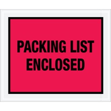 10 x 12" Red "Packing List Enclosed" Envelopes image