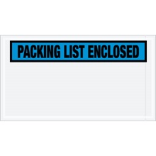 5 1/2 x 10" Blue "Packing List Enclosed" Envelopes image