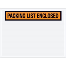 4 1/2 x 6" Orange "Packing List Enclosed" Envelopes image