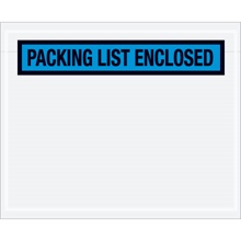 4 1/2 x 5 1/2" Blue "Packing List Enclosed" Envelopes image