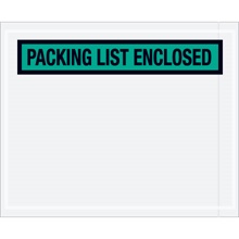 4 1/2 x 5 1/2" Green "Packing List Enclosed" Envelopes image