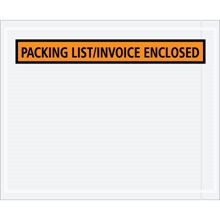 4 1/2 x 5 1/2" Orange "Packing List/Invoice Enclosed" Envelopes image