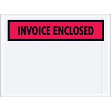 4 1/2 x 6" Red "Invoice Enclosed" Envelopes image