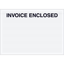 7 x 5" Clear Face "Invoice Enclosed" Envelopes image