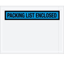 4 1/2 x 6" Blue "Packing List Enclosed" Envelopes image