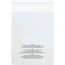 11 x 14" - 1.5 Mil Resealable Suffocation Warning Poly Bags image