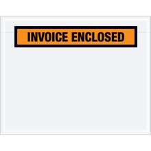 7 x 5 1/2" Orange "Invoice Enclosed" Envelopes image