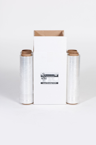 16" x 1476' 70 GA. EQ Ultra-Premium Hand Wrap - Use as replacement for 18" x 1500' 70 Gauge (4/Case) image