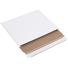10 x 7 3/4 x 1" White Stayflats® Gusseted Mailers image