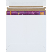 6 3/8 x 6" White Self-Seal Stayflats PlusÂ® Mailers image