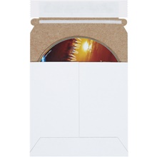 5 1/8 x 5 1/8" White Self-Seal Stayflats Plus® Mailers image