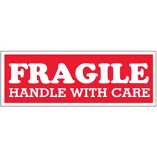1 1/2 x 4" - "Fragile  - Handle With Care" Labels image