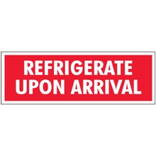 1 1/2 x 4" - "Refrigerate Upon Arrival" Labels image
