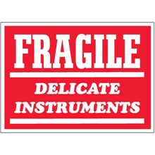 3 x 5" - "Fragile - Delicate Instruments" Labels image