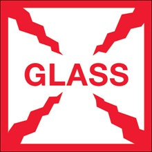 4 x 4" - "Glass" Labels image