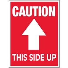 3 x 4" - "Caution - This Side Up" Arrow Labels image