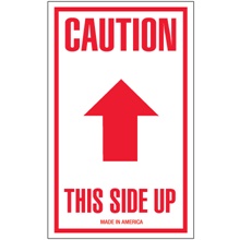 3 x 5" - "Caution - This Side Up" Arrow Labels image