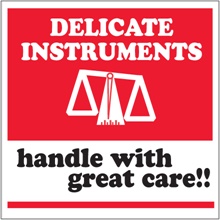 4 x 4" - "Delicate Instruments - HWC" Labels image