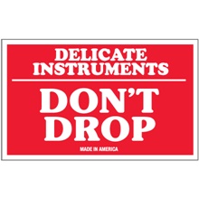 3 x 5" - "Delicate Instruments - Don't Drop" Labels image