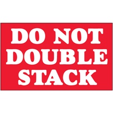 3 x 5" - "Do Not Double Stack" Labels image