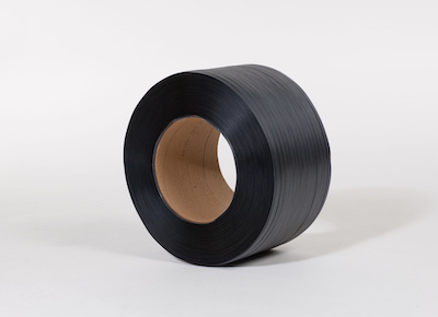 1/2" x 9000` .015 300#  8 x 8 Black Hand Grade Poly Strapping image