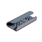 1/2" Serrated Open/Snap On Polyester Strapping Seals #8PG0500S-4M / P12SS3 (1000/Case) image