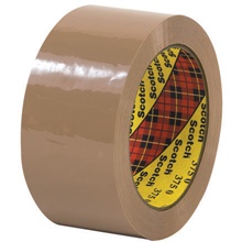 2" x 55 yds. Tan Scotch® Box Sealing Tape 375 image