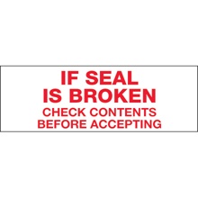 3" x 110 yds. - "If Seal Is Broken..." Tape Logic® Messaged Carton Sealing Tape image
