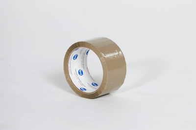 FINAL SALE: 2" x 55 yds. 1.75 Mil Light Duty Tan Acrylic Carton Sealing Tape  (36 rolls/Case) image