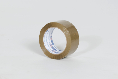 2" x 110 yds. 1.6 Mil Utility Grade Tan Hot Melt Carton Sealing Tape (36/Case) image