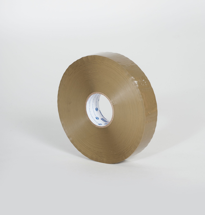 FINAL SALE - 2" x 1000 yds. 1.9 Mil Medium Grade Tan Hot Melt Carton Sealing Tape (6/Case) image