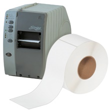 4 x 12" White Thermal Transfer Labels image