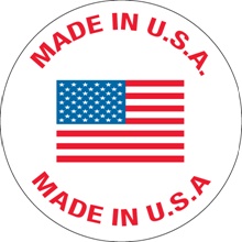 1" Circle - "Made in U.S.A." Labels image