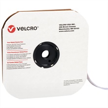 3/4" x 75' - Loop - White VELCRO® Brand Tape - Individual Strips image